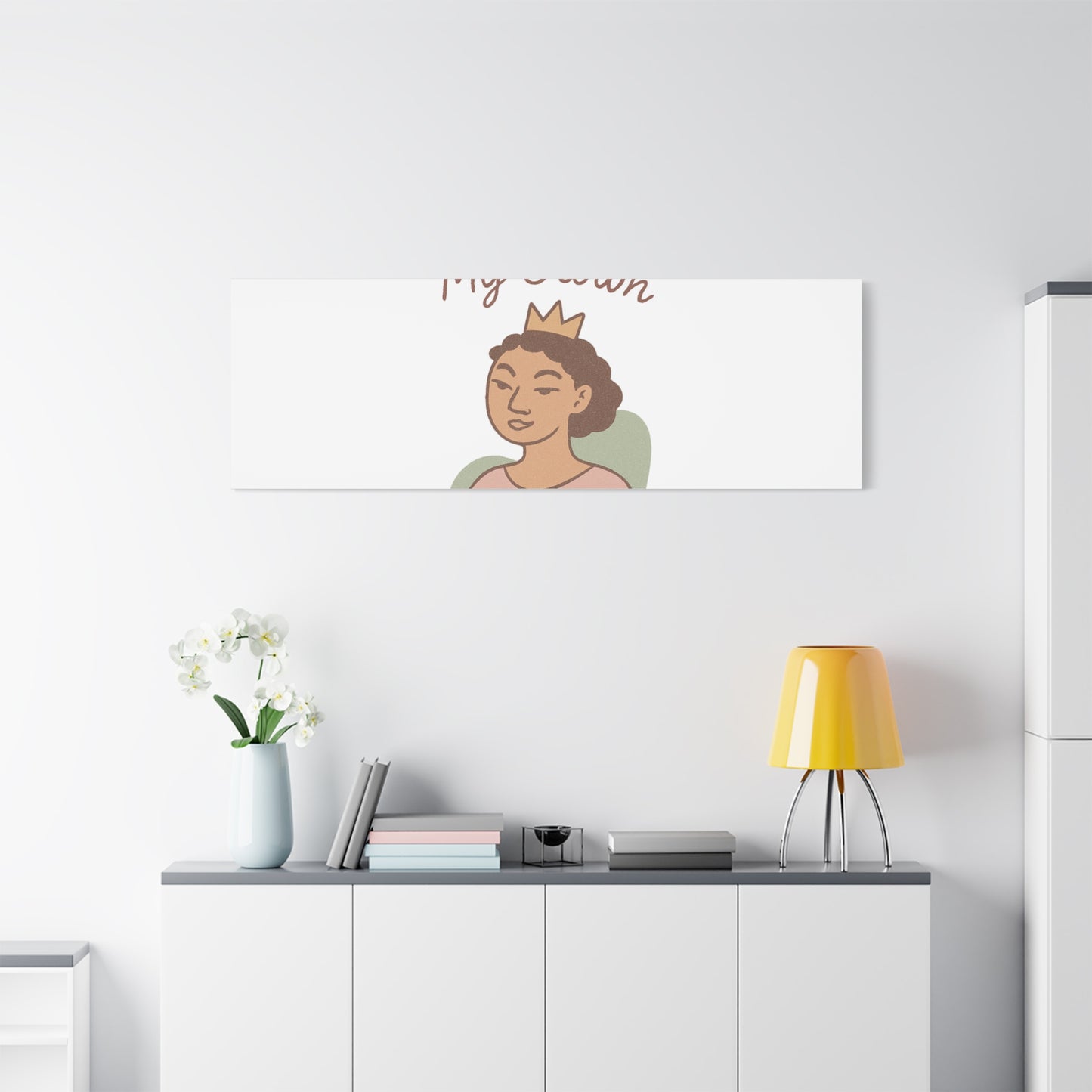 Let Me Adjust My Crown Canvas Wall Art - Empowering Feminist Decor