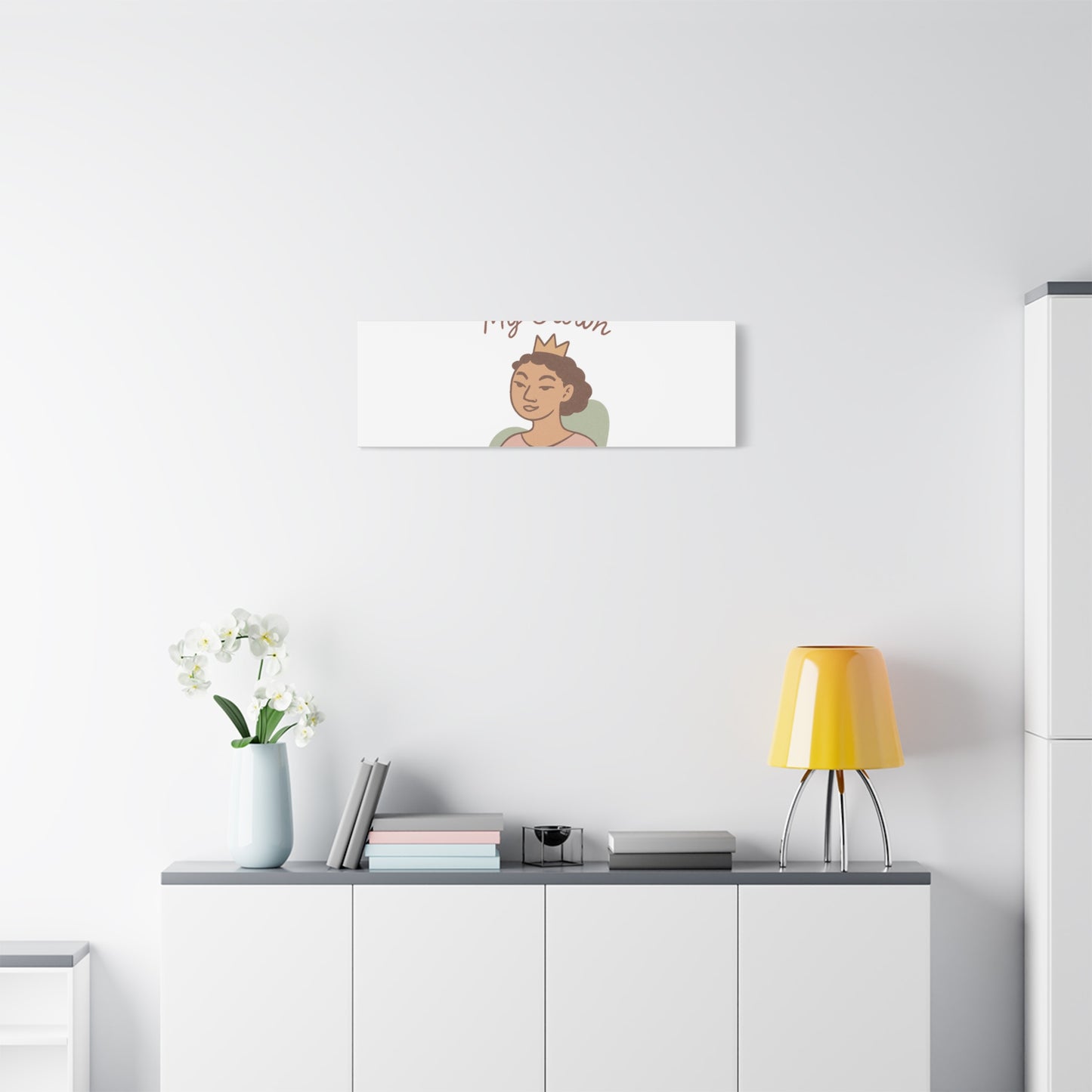 Let Me Adjust My Crown Canvas Wall Art - Empowering Feminist Decor