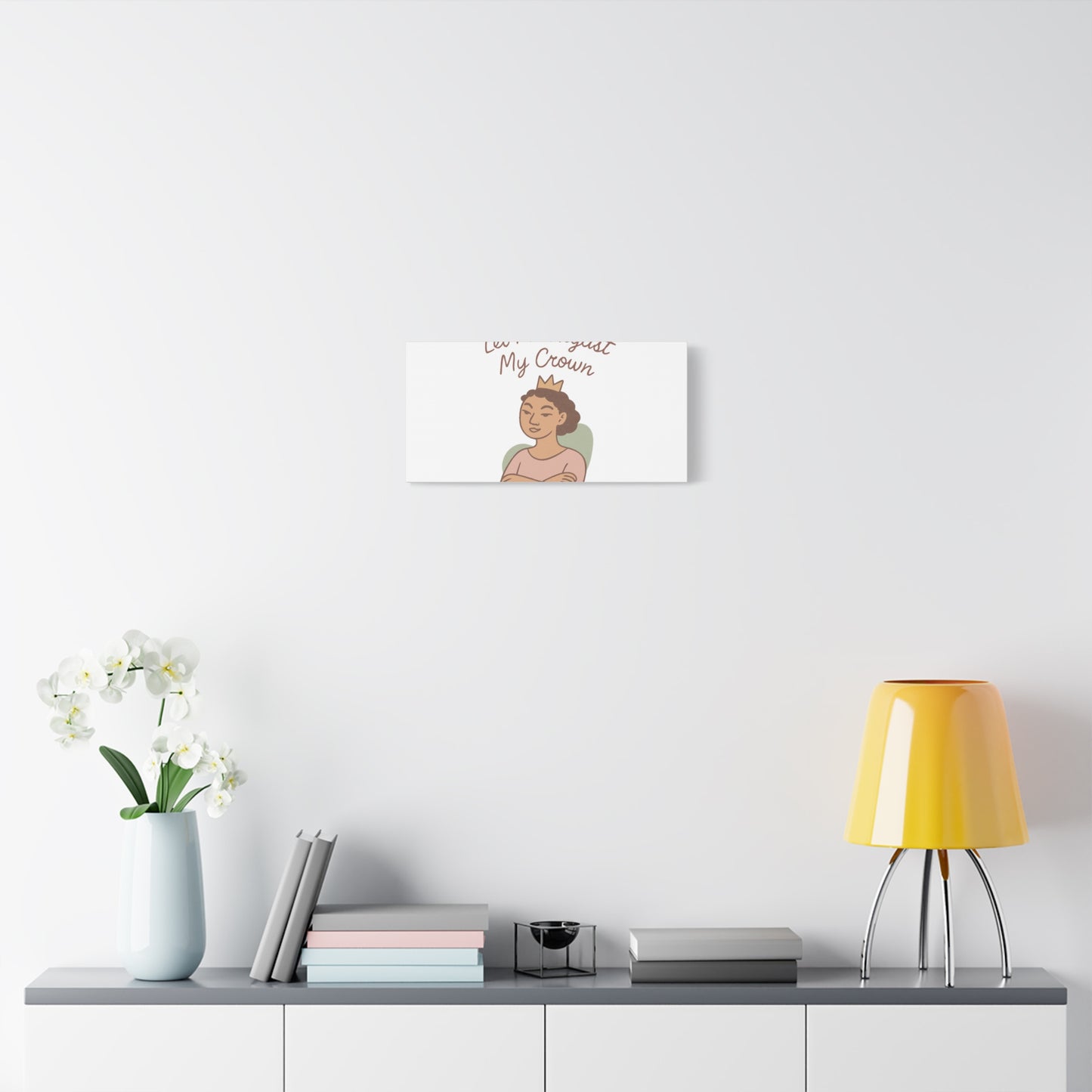 Let Me Adjust My Crown Canvas Wall Art - Empowering Feminist Decor