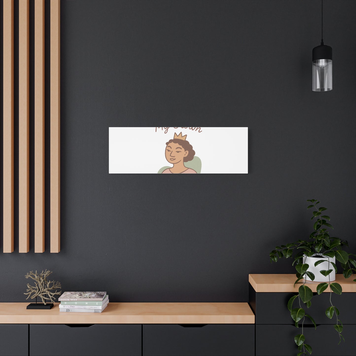 Let Me Adjust My Crown Canvas Wall Art - Empowering Feminist Decor