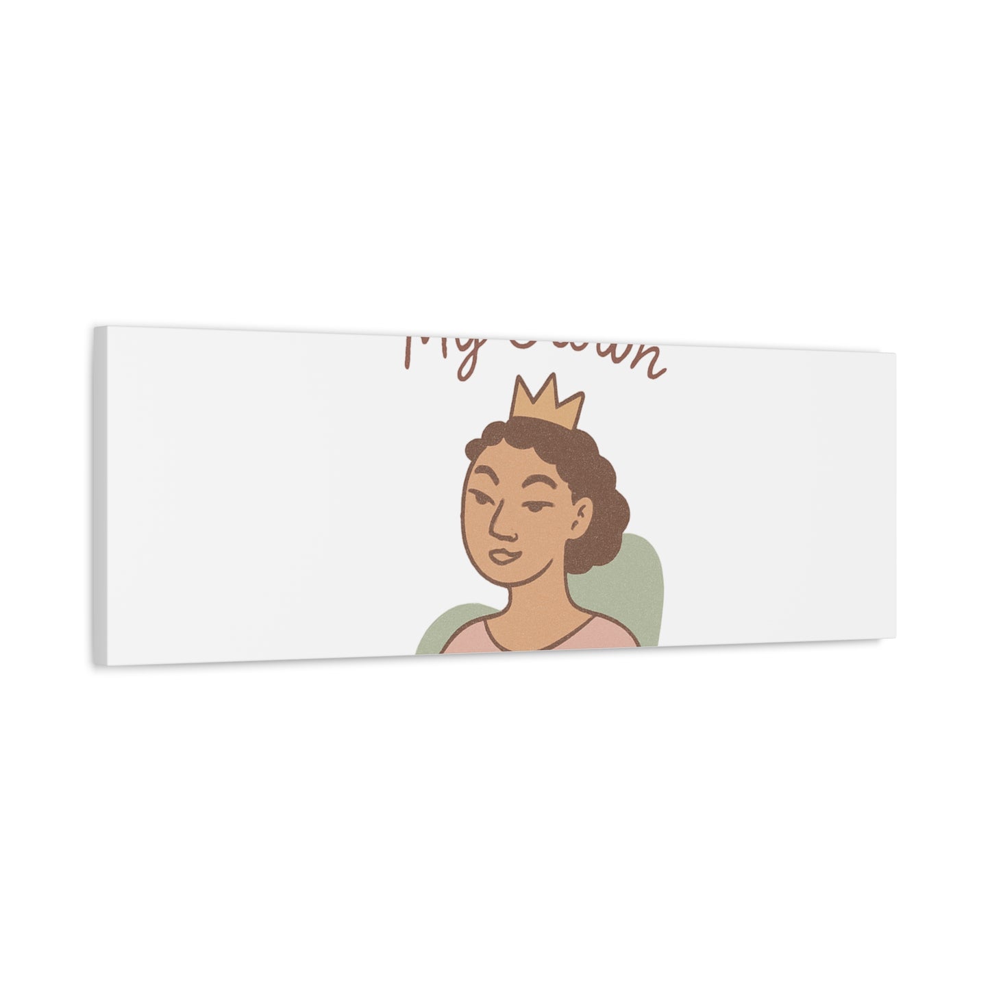 Let Me Adjust My Crown Canvas Wall Art - Empowering Feminist Decor