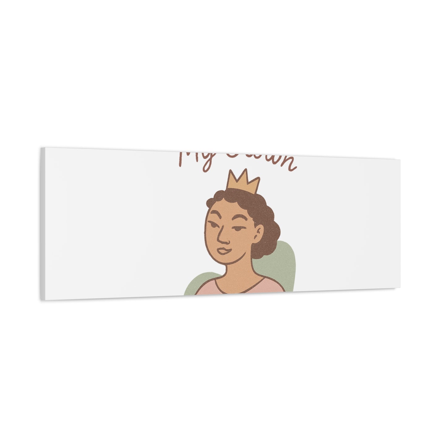 Let Me Adjust My Crown Canvas Wall Art - Empowering Feminist Decor